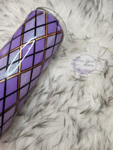 Load image into Gallery viewer, Purple Argyle Tumbler