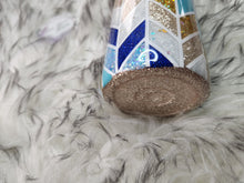 Load image into Gallery viewer, Blue and Gold Tangram Tumbler