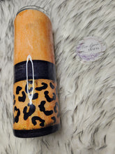 Load image into Gallery viewer, Spooky Ghost Orange and Black Leopard Halloween Tumbler