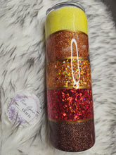 Load image into Gallery viewer, Fall Pumpkin Truck Striped Yellow Orange Red Tumbler