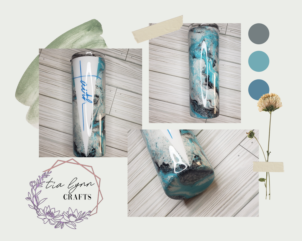 Faith Blue Hydrodip Tumbler