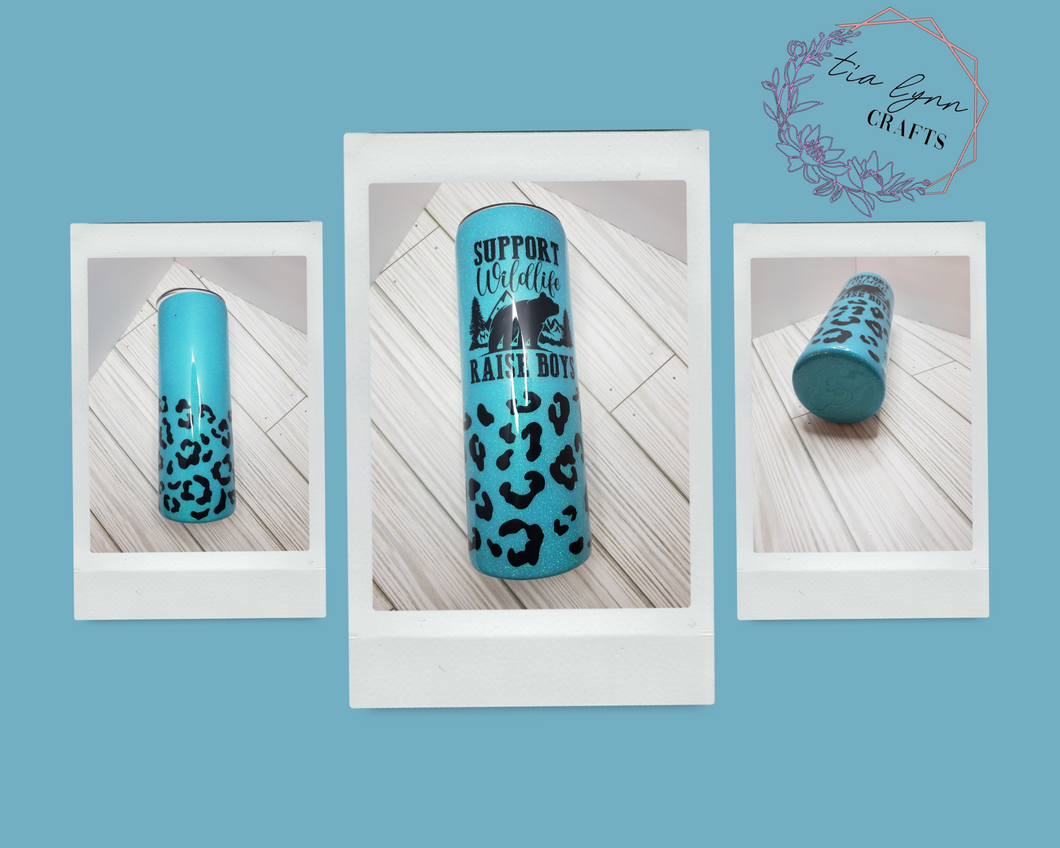 Blue Leopard Tumbler / Support Wildlife Raise Boys