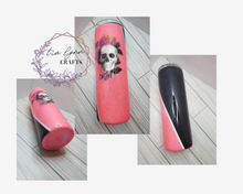 Load image into Gallery viewer, Pink and Black Skull Tumbler
